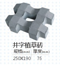 井字植草砖