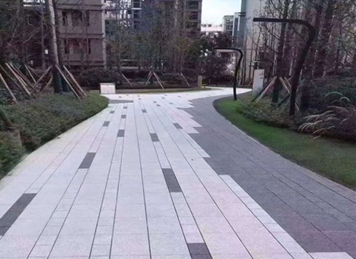 高端小区道路环保砖砖铺装案例
